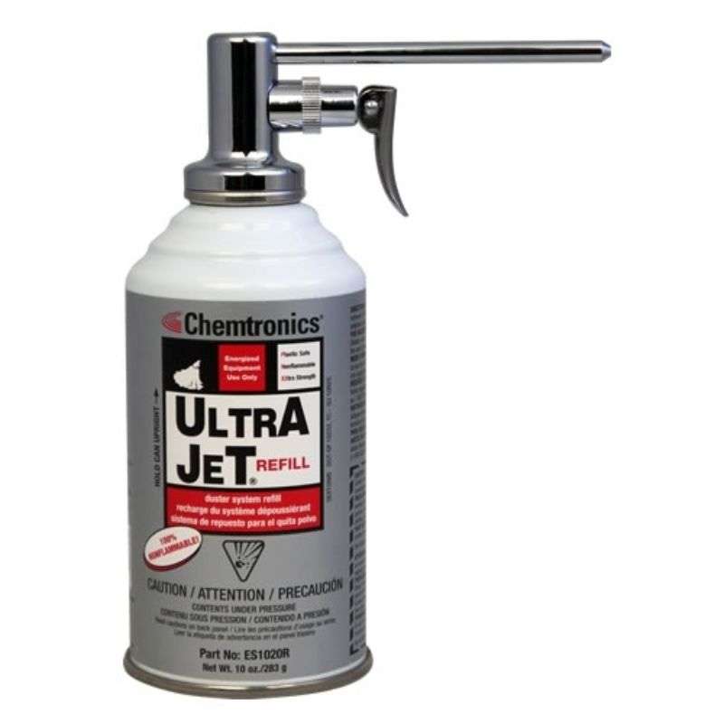 Ultrajet® Precision Nonflammable Aerosol Duster Kit with 10oz Refill & Chrome Trigger Valve